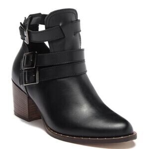 Charly By Charly Amar Women Ankle Bootie Brian Size US 8.5 EU 38.5 Black Leather